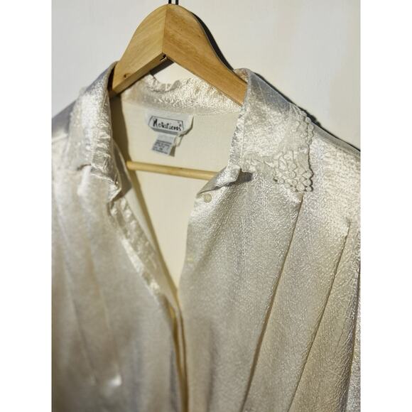 Notations Silky Top In Cream | Woman’s XL Top |‎ Cream Blouse | Woman’s Work Top - Picture 3 of 4